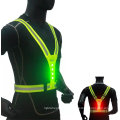 Gilet de sécurité réfléchissant avec lumière LED